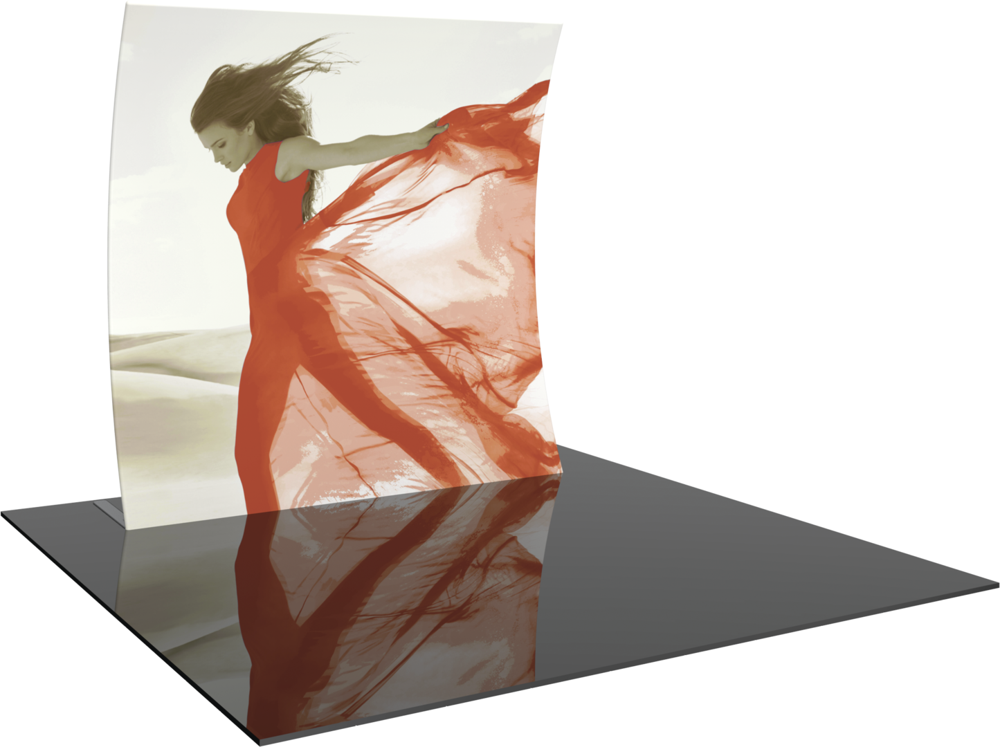 8ft x 8ft Formulate Master Vertical Curve Fabric Backwall Graphic w/ Backer (Graphic Only)