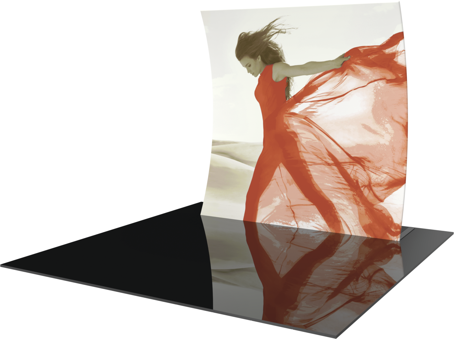 8ft x 8ft Formulate Master Vertical Curve Fabric Backwall Graphic w/ Backer (Graphic Only)