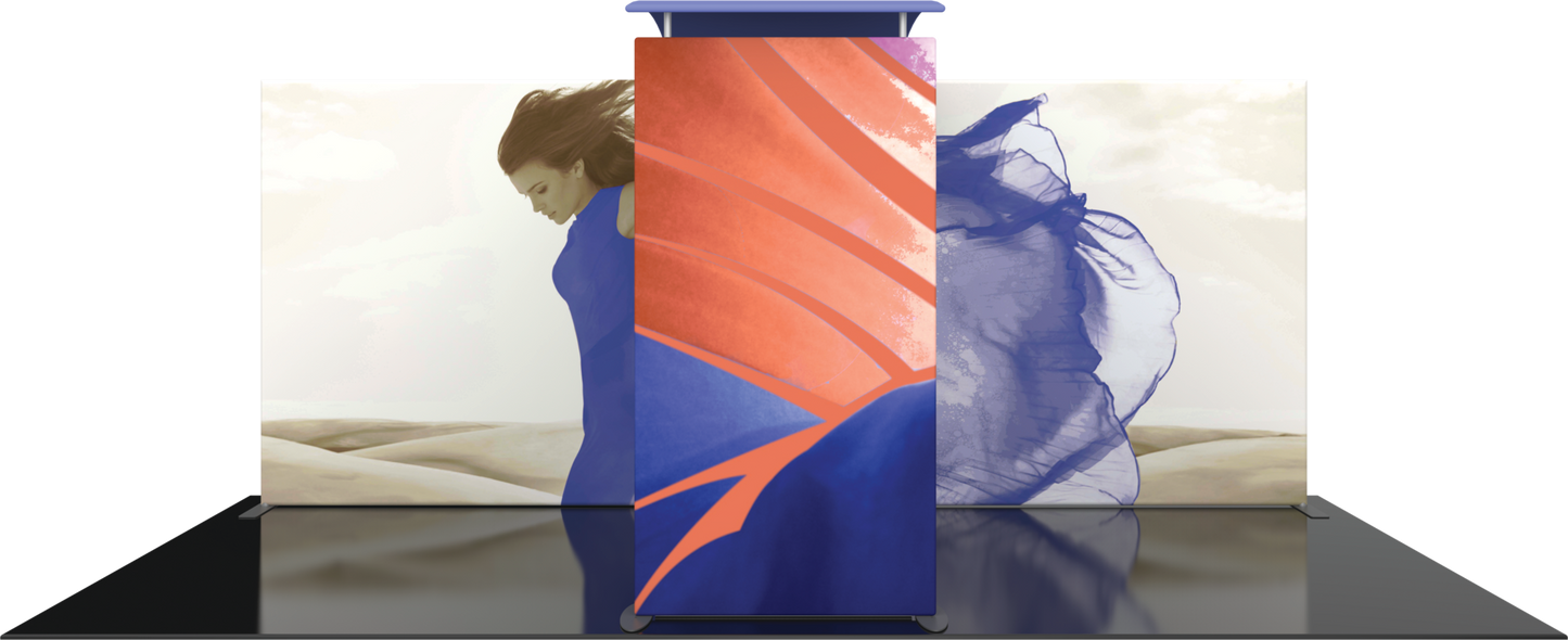 4.5ft x 8ft Formulate Master Backwall Accent 06 Canopy w/ Custom Graphic & Tabletop (Graphic Package)