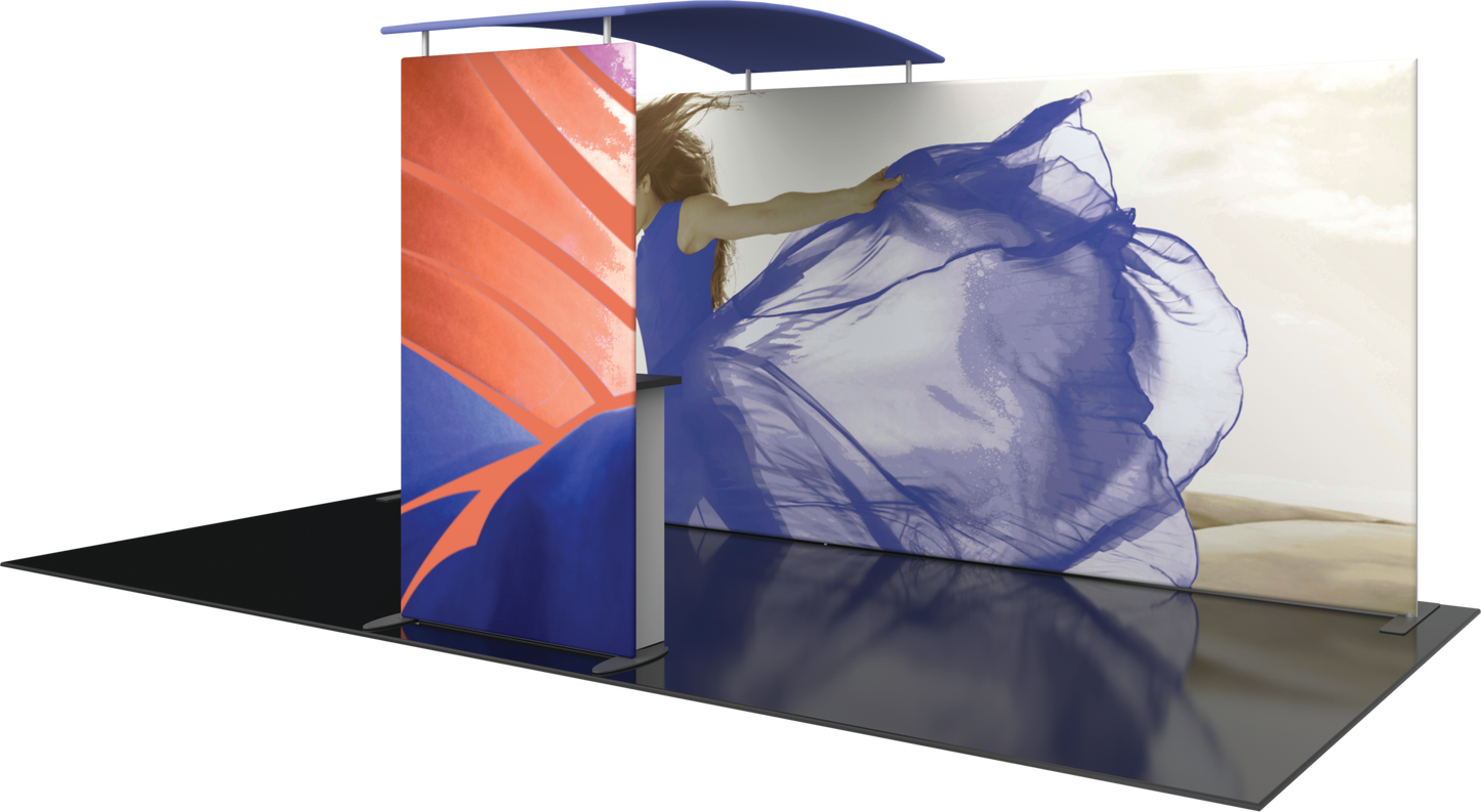 4.5ft x 8ft Formulate Master Backwall Accent 06 Canopy w/ Custom Graphic & Tabletop (Graphic Package)