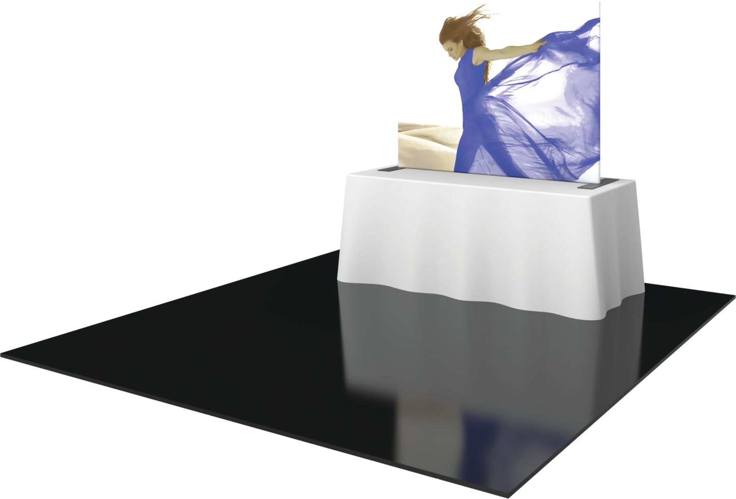 5ft Formulate Master Straight Tabletop TT4 Fabric Backwall (Hardware Only)