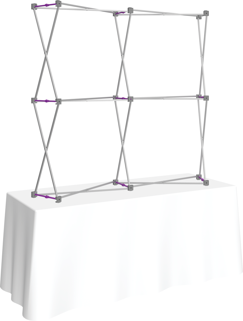 5.5ft x 5.5ft Hopup Curved Square Tabletop Tension Fabric Display Hard ...