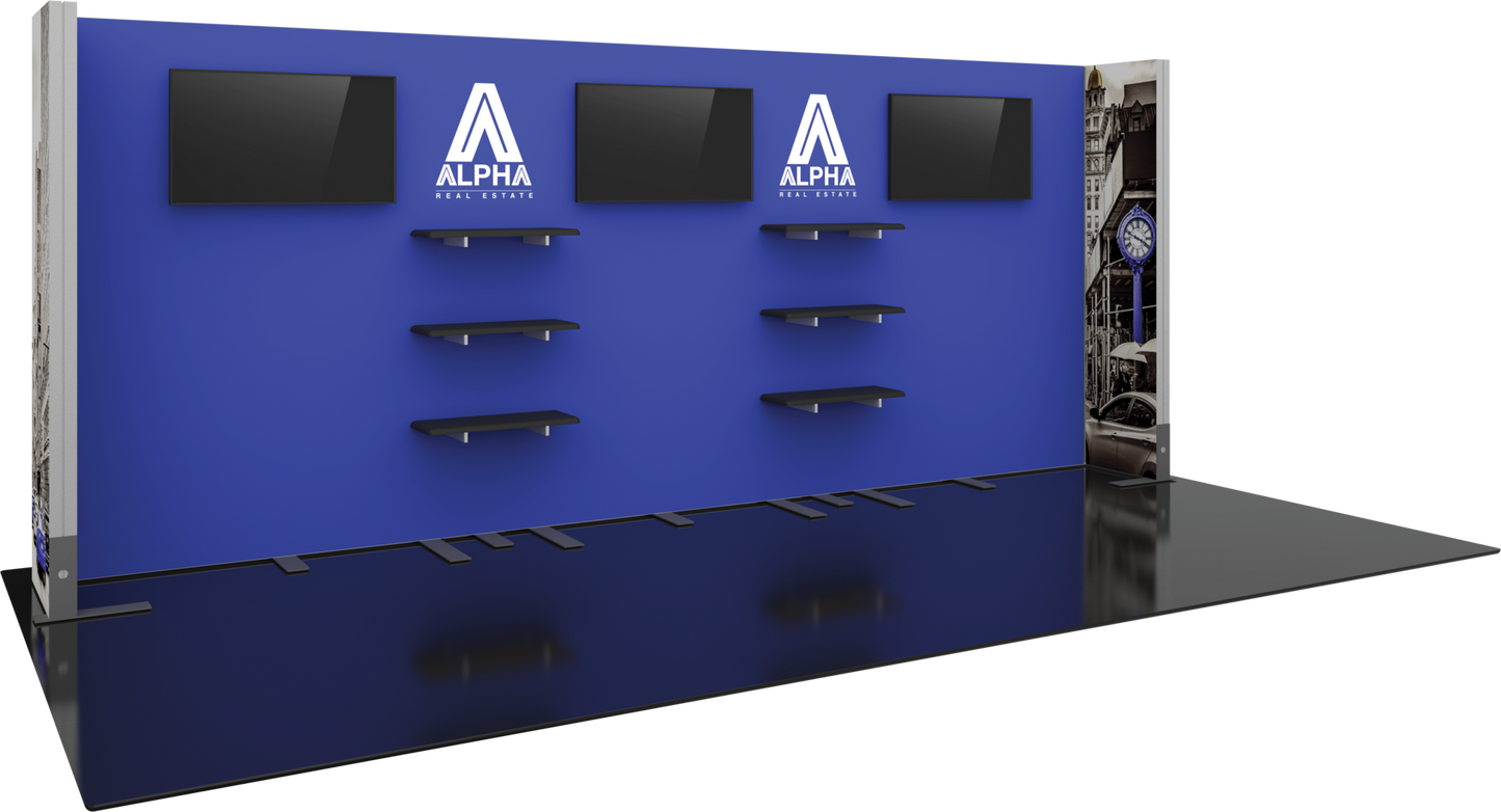 20ft x 10ft Hybrid Pro Modular Backwall Kit 22 (Hardware Only)