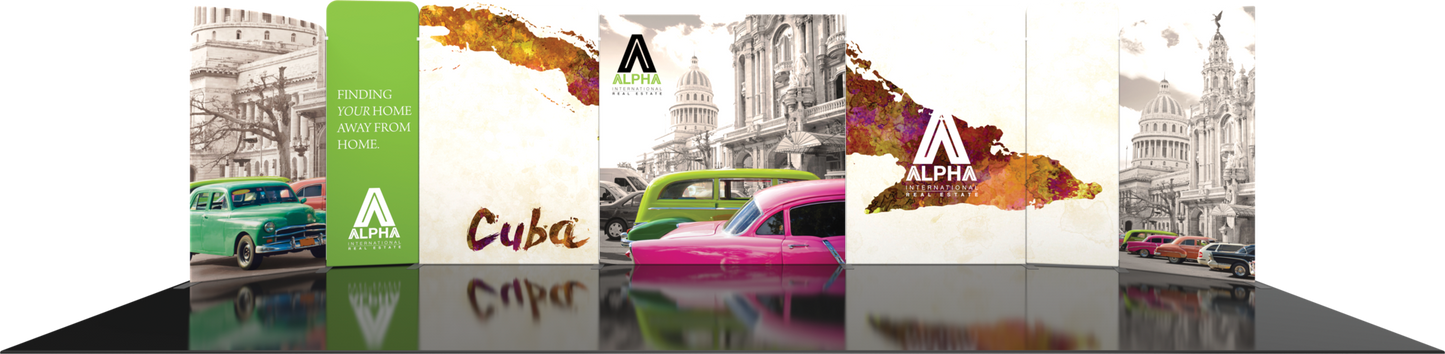 30ft Modulate Series 3 Fabric Backwall Kit 03 Double-Sided with 3 OCE cases (Graphic Package)