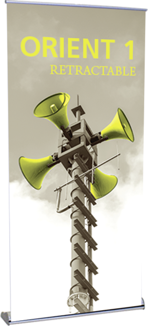 39.25in Orient 1000 Retractable Banner Stand (Supreme Melinex Graphic Package)