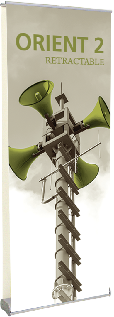 31.5in Orient Double-Sided 800 Retractable Banner Stand (Vinyl Graphic Package)