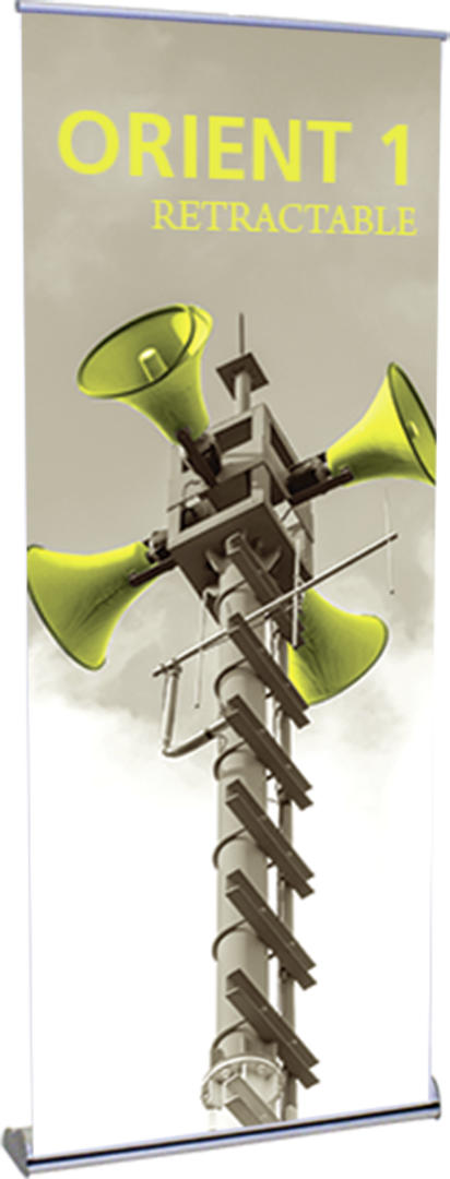 31.5in Orient Double-Sided 800 Retractable Banner Stand (Premium Fabric Graphic Only)