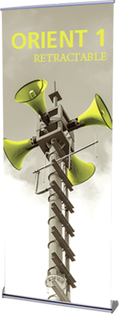 31.5in Orient Double-Sided 800 Retractable Banner Stand (Premium Fabric Graphic Only)