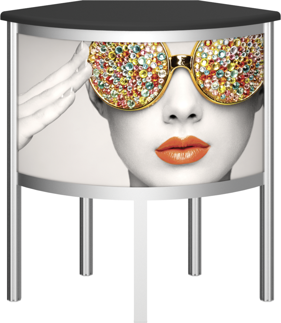 3.5ft x 3ft Vector Frame Counter 06 Trapezoid 5 Legs Base (Graphic Only)