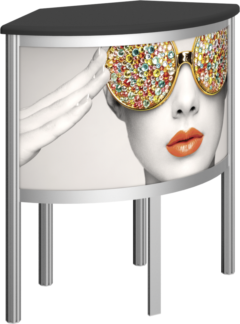 3.5ft x 3ft Vector Frame Counter 06 Trapezoid 5 Legs Base (Graphic Only)