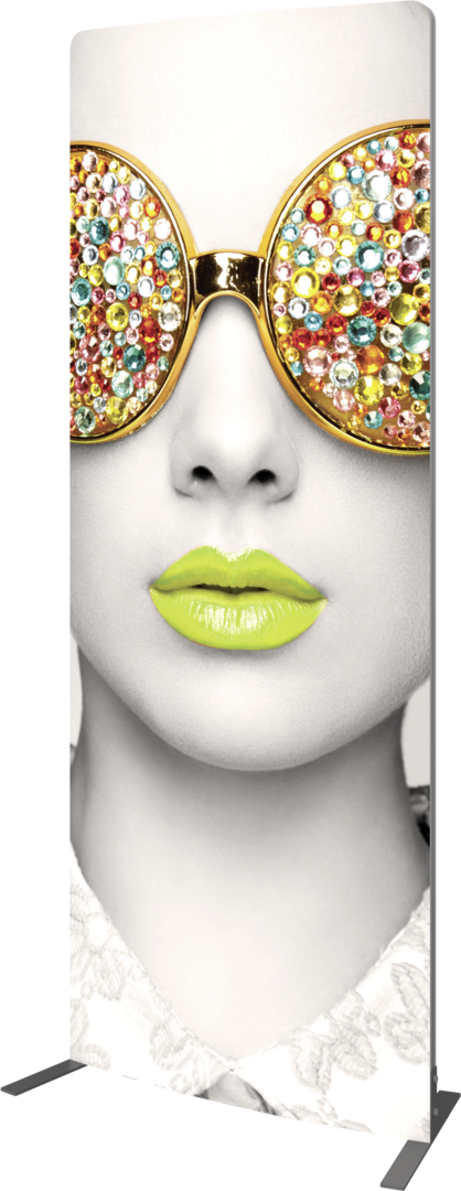 3ft x 8ft Vector Frame Convex Curved 01 Fabric Banner Display Single-Sided (Graphic Only)