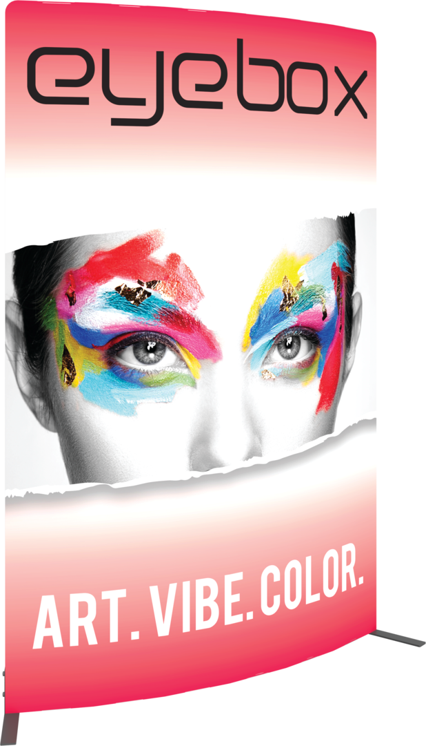 6ft x 8ft Vector Frame Convex Curved 03 Fabric Banner Display Double-Sided (Graphic Package)