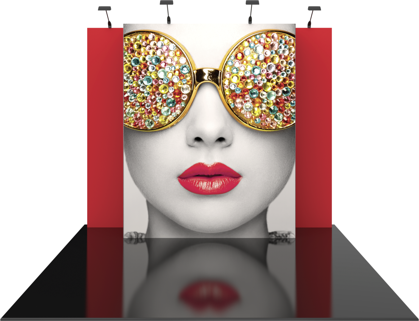 10ft x 10ft Vector Frame Master Modular Backwall Kit 04A (Graphic Package)