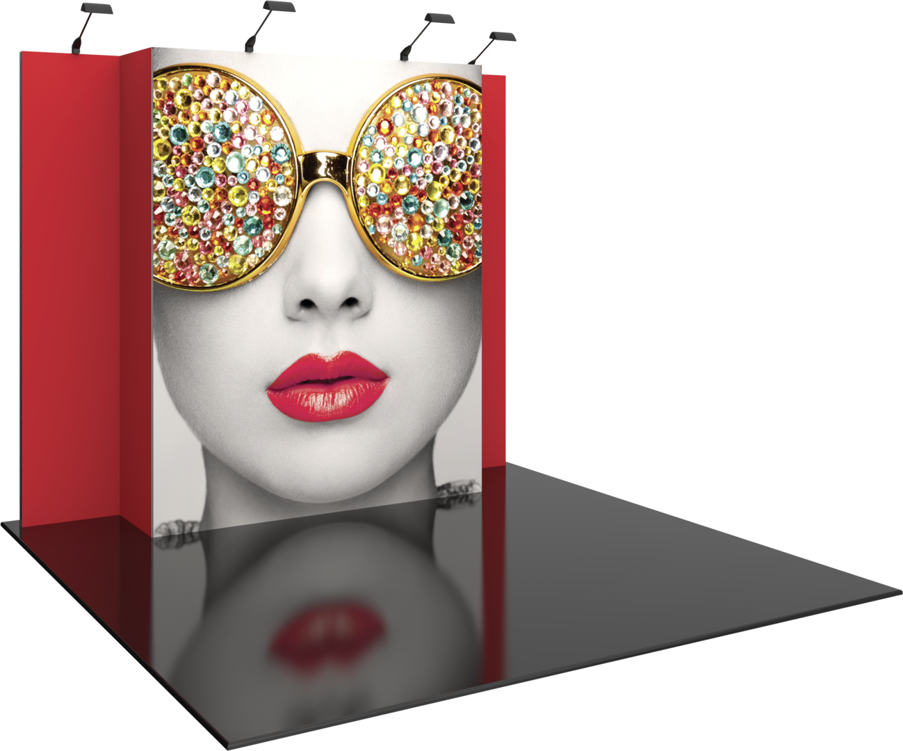 10ft x 10ft Vector Frame Master Modular Backwall Kit 04A (Graphic Package)