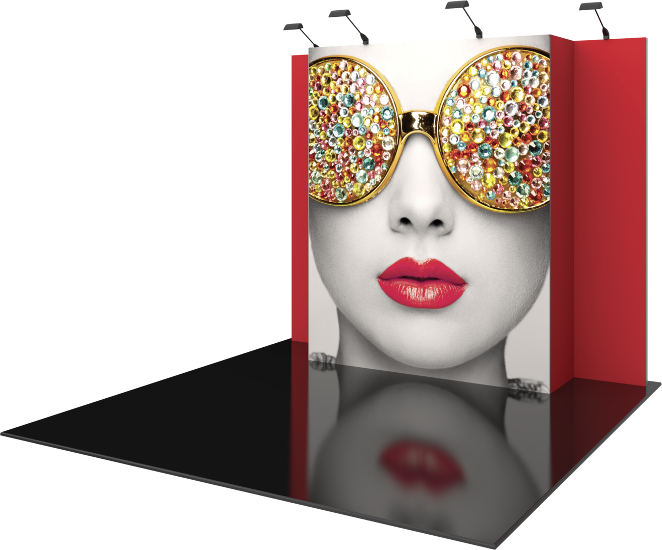 10ft x 10ft Vector Frame Master Modular Backwall Kit 04A (Graphic Package)