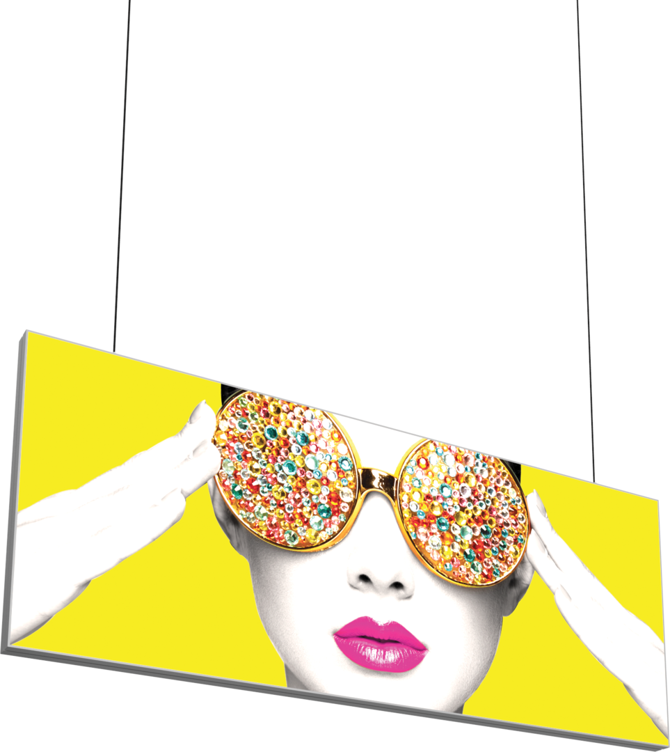 10ft x 4ft Vector Frame Hanging Light Box Single-Sided (Graphic Package)