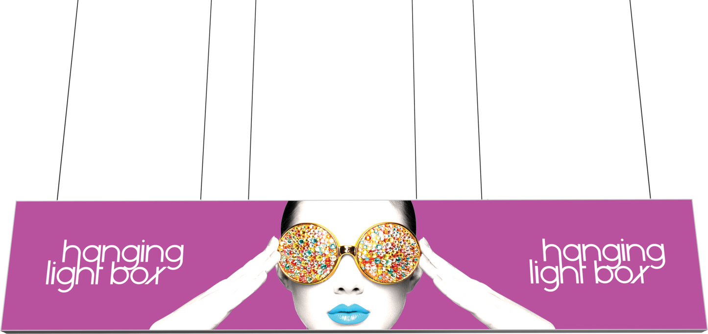 20ft x 4ft Vector Frame Hanging Light Box Double-Sided (Graphic Package)