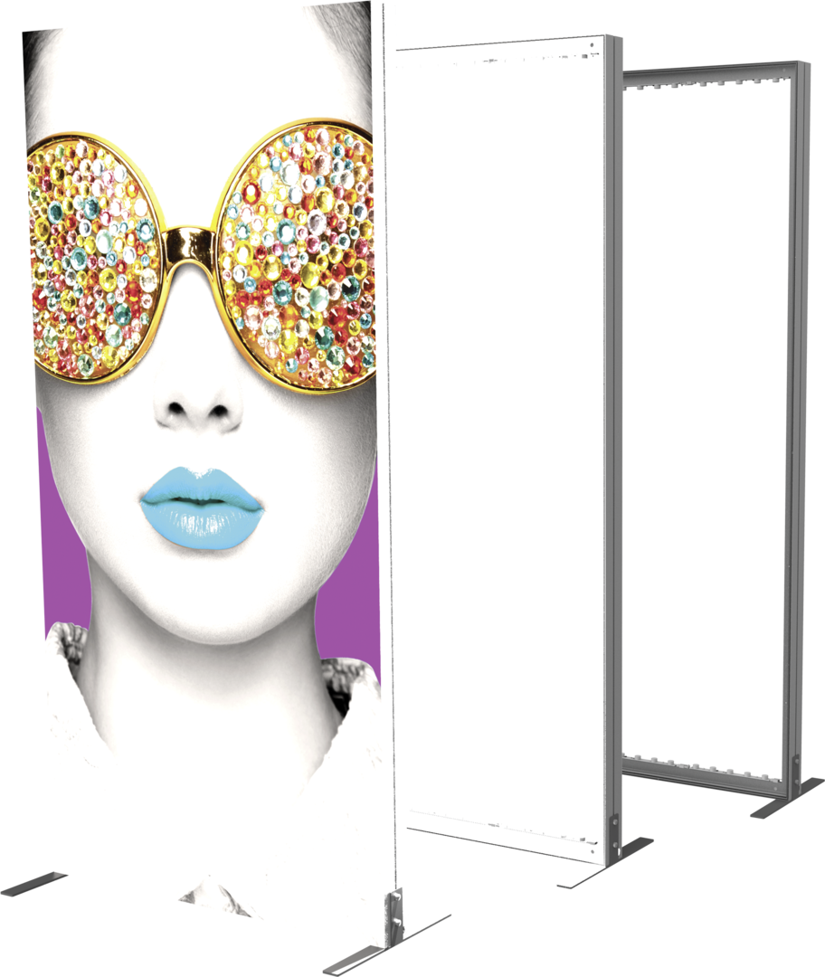 4ft x 8ft Vector Frame Light Box Rectangle 04 Fabric Banner Display Double-Sided (Graphic Package)