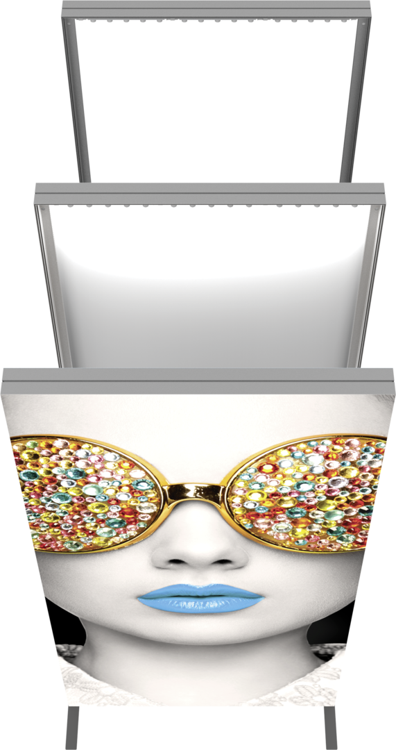 3ft x 8ft Vector Frame Light Box Rectangle 06 Fabric Banner Display Double-Sided (Graphic Only)