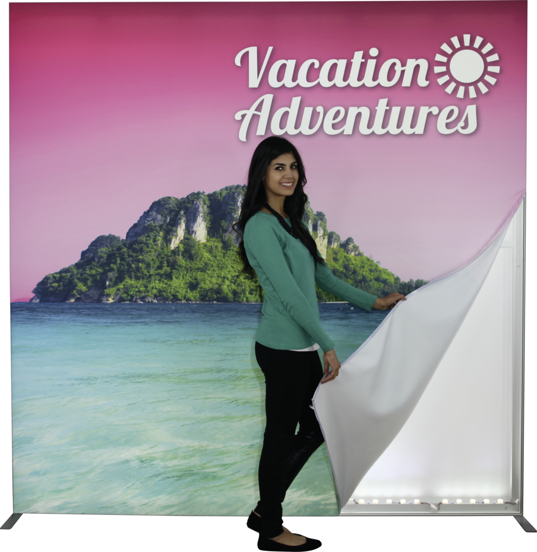 4ft x 8ft Vector Frame Light Box Rectangle 04 Fabric Banner Display Single-Sided (Graphic Only)