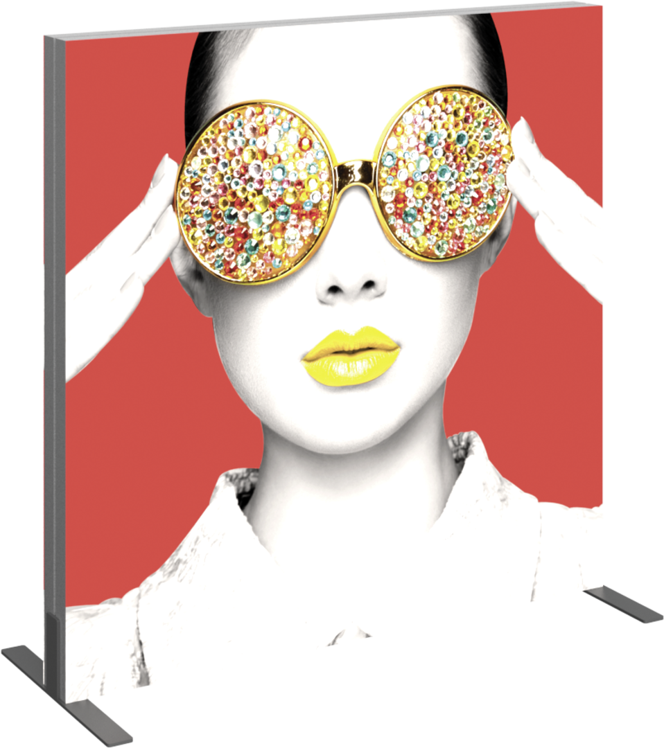 4ft x 4ft Vector Frame Light Box Square 02 Fabric Banner Display Single-Sided (Graphic Only)