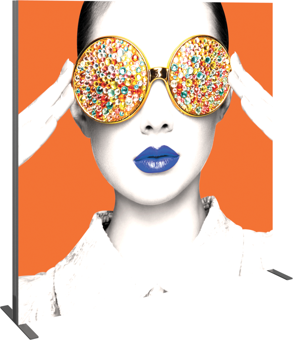 6ft x 6ft Vector Frame Light Box Square 03 Fabric Banner Display Double-Sided (Graphic Only)