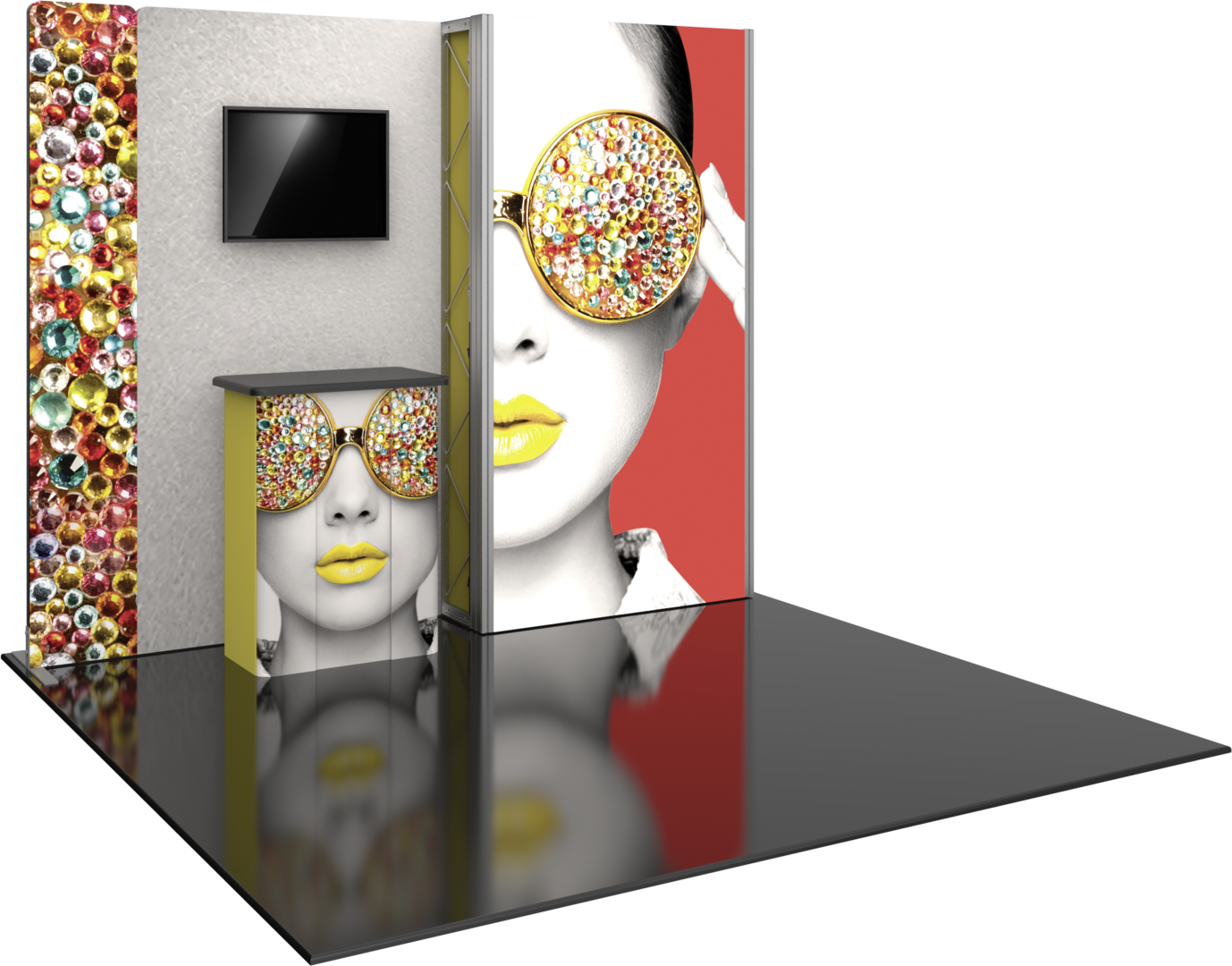 10ft x 10ft Vector Frame Master Modular Backwall Kit 16 (Hardware Only)