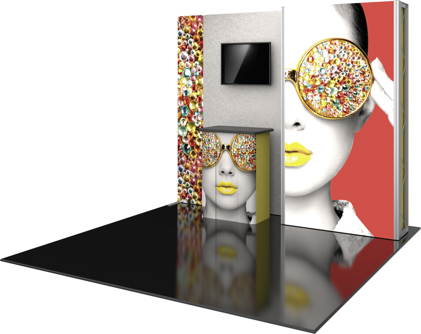 10ft x 10ft Vector Frame Master Modular Backwall Kit 16 (Hardware Only)