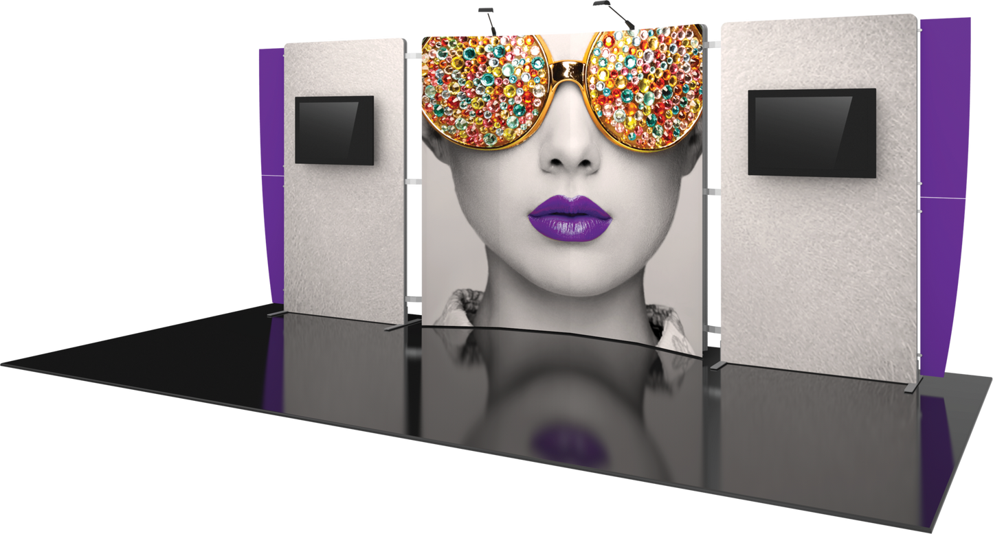 20ft x 10ft Vector Frame Master Modular Backwall Kit 22 (Graphic Only)