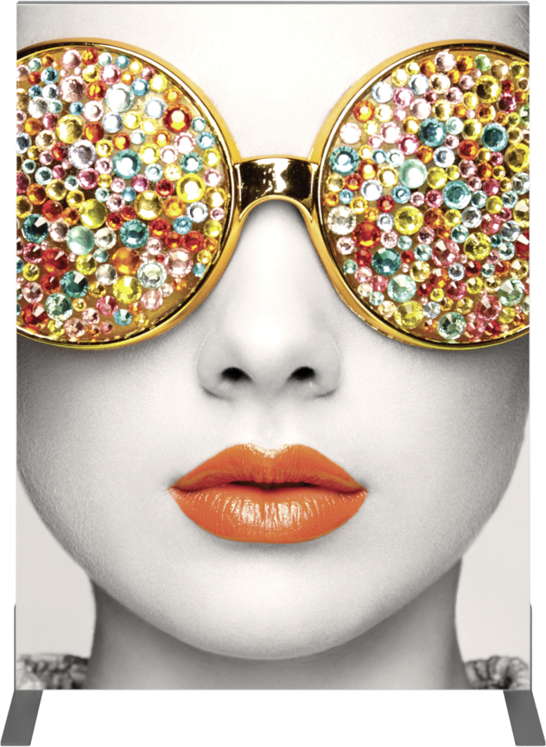 3ft x 4ft Vector Frame Rectangle 01 Fabric Banner Display Double-Sided Eclipse Blockout Fabric (Graphic Package)