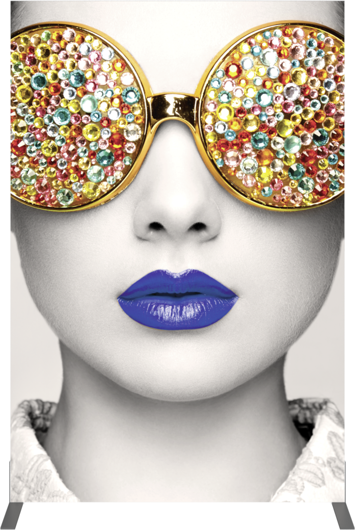 4ft x 6ft Vector Frame Rectangle 03 Fabric Banner Display Single-Sided Dye-Sublimated Fabric (Graphic Package)