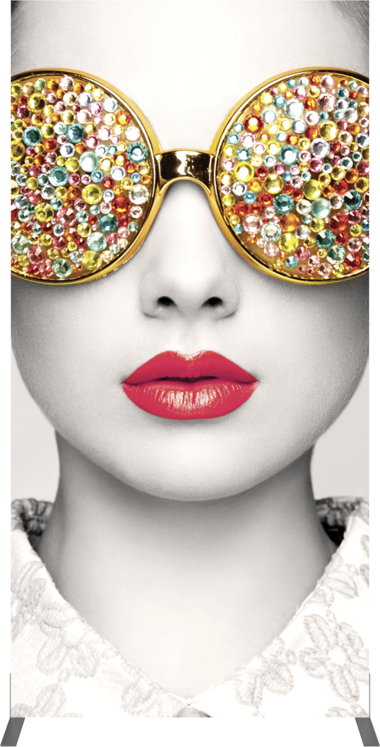 4ft x 8ft Vector Frame Rectangle 04 Fabric Banner Display Double-Sided Dye-Sub Fabric (Graphic Only)