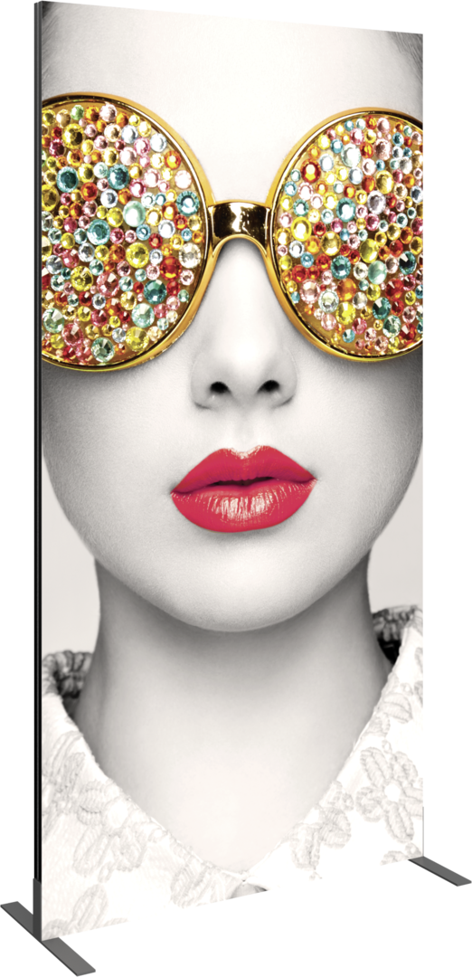 4ft x 8ft Vector Frame Rectangle 04 Fabric Banner Display Double-Sided Eclipse Blockout Fabric (Graphic Only)