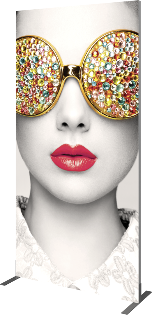 4ft x 8ft Vector Frame Rectangle 04 Fabric Banner Display Double-Sided Eclipse Blockout Fabric (Graphic Only)