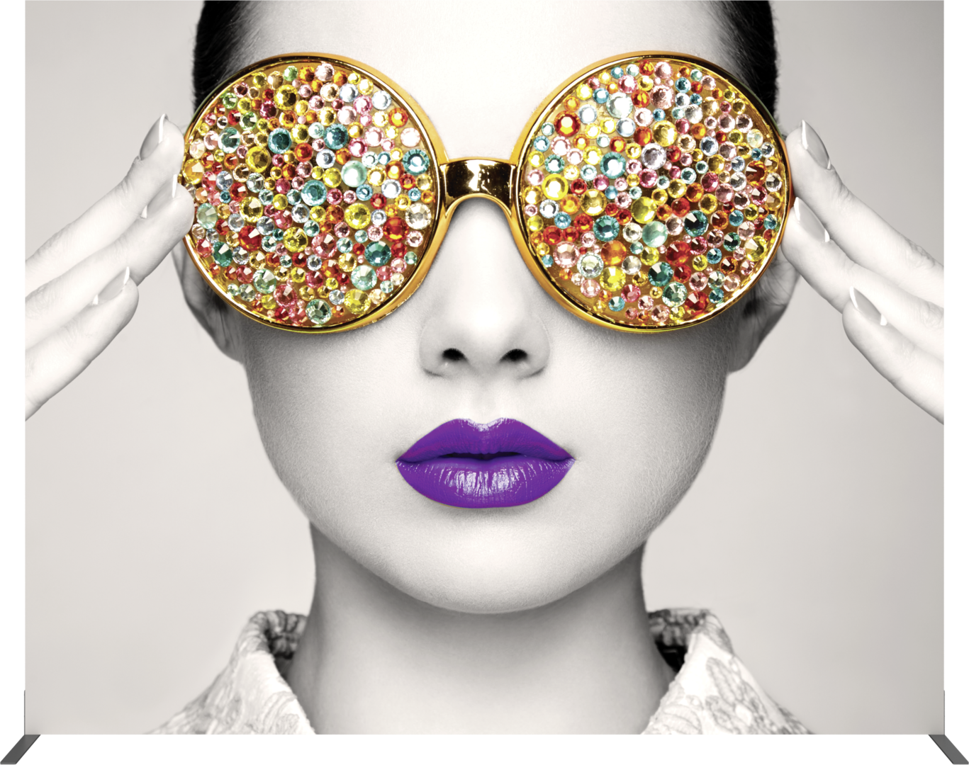 10ft x 8ft Vector Frame Rectangle 05 Fabric Banner Display Double-Sided Eclipse Blockout Fabric (Graphic Package)