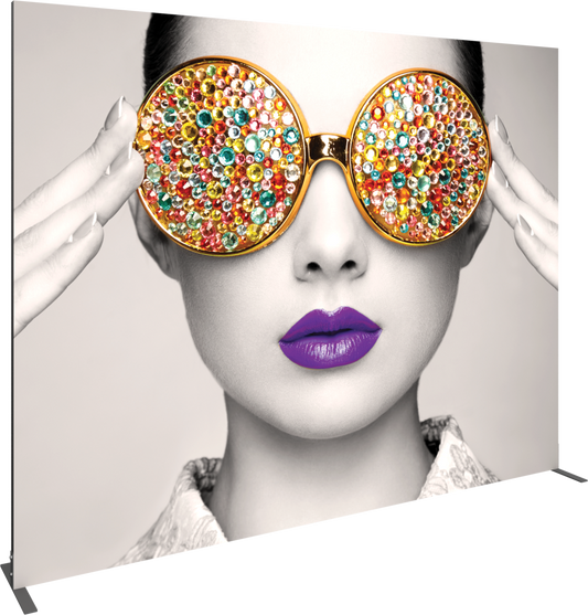 10ft x 8ft Vector Frame Rectangle 05 Fabric Banner Display Single-Sided Eclipse Blockout Fabric (Graphic Only)