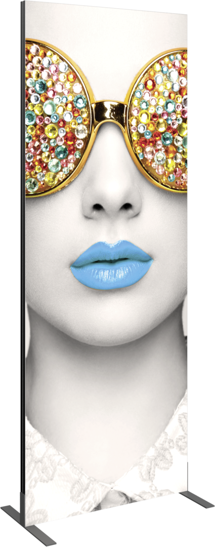 3ft x 8ft Vector Frame Rectangle 06 Fabric Banner Display Single-Sided Eclipse Blockout Fabric (Graphic Package)