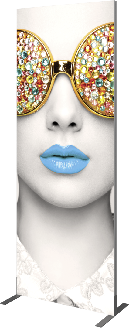 3ft x 8ft Vector Frame Rectangle 06 Fabric Banner Display Single-Sided Eclipse Blockout Fabric (Graphic Package)