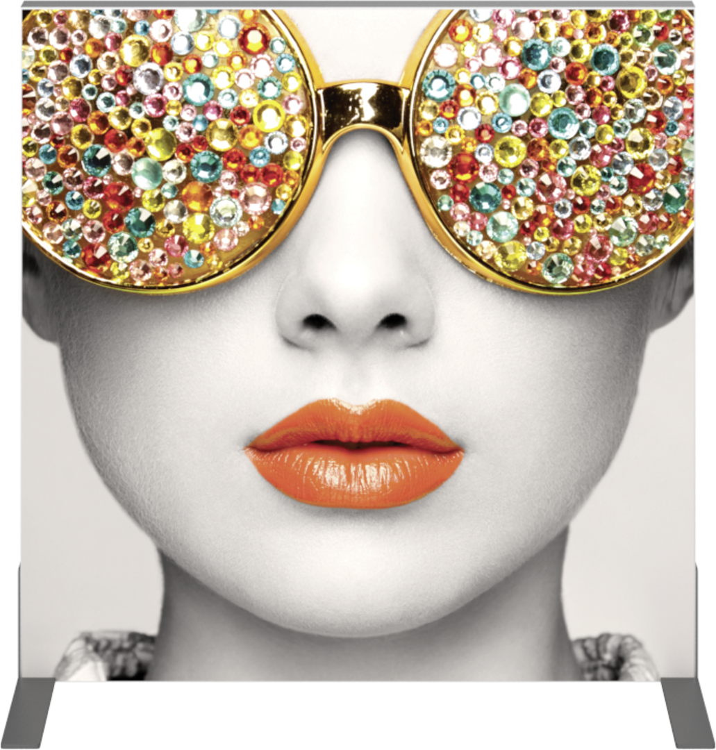 3ft x 3ft Vector Frame Square 01 Fabric Banner Display Single-Sided Blockout (Graphic Only)