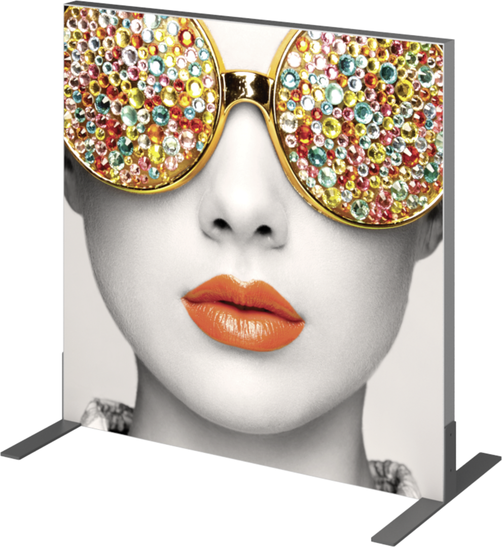 3ft x 3ft Vector Frame Square 01 Fabric Banner Display Single-Sided Blockout (Graphic Only)