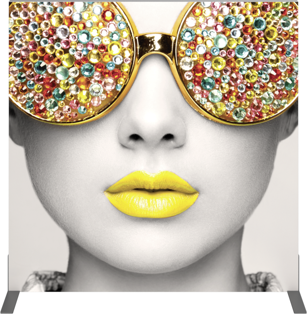 4ft x 4ft Vector Frame Square 02 Fabric Banner Display Single-Sided (Graphic Only)