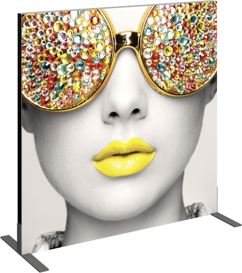 4ft x 4ft Vector Frame Square 02 Fabric Banner Display Single-Sided Eclipse Blockout (Graphic Only)