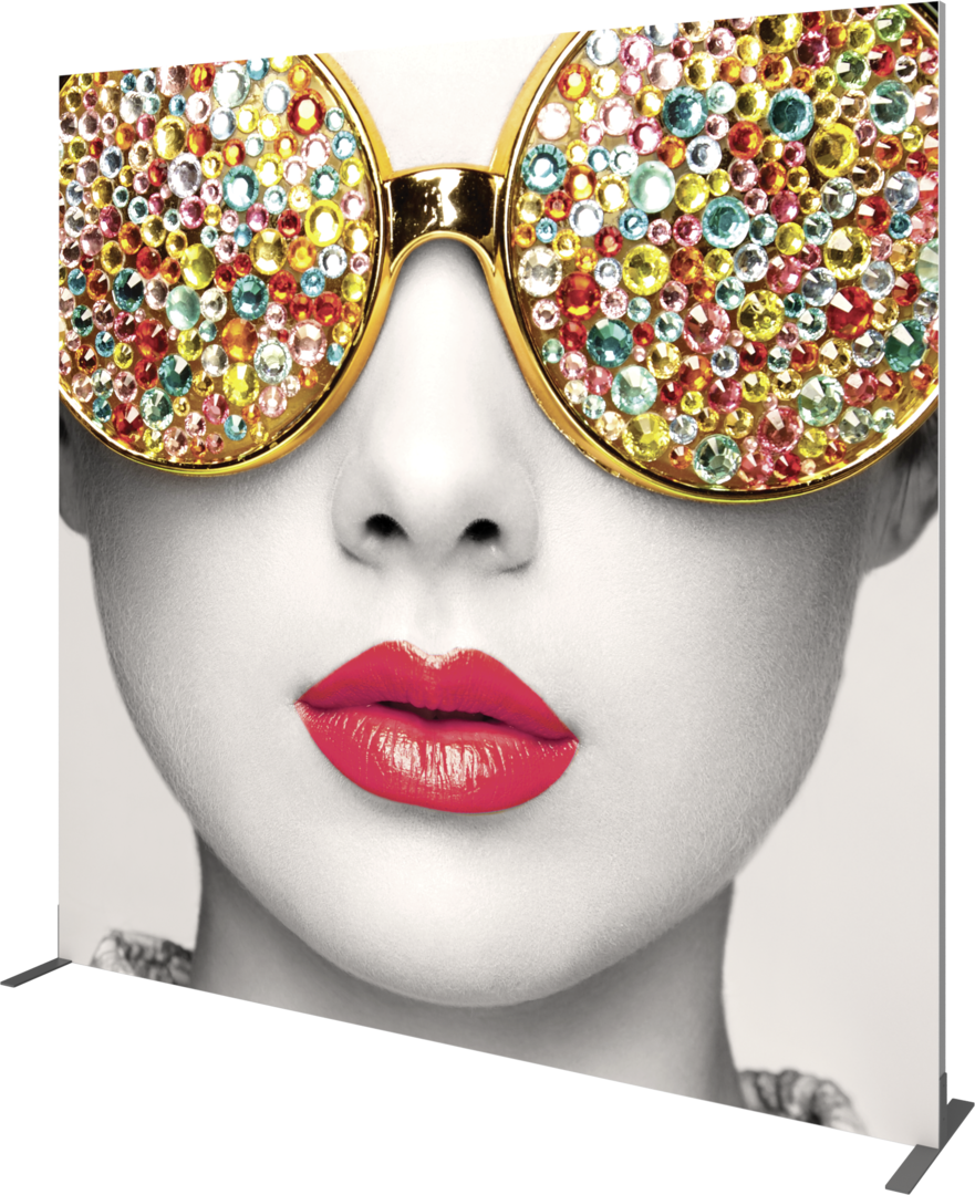 8ft x 8ft Vector Frame Square 04 Fabric Banner Display Double-Sided (Graphic Only)