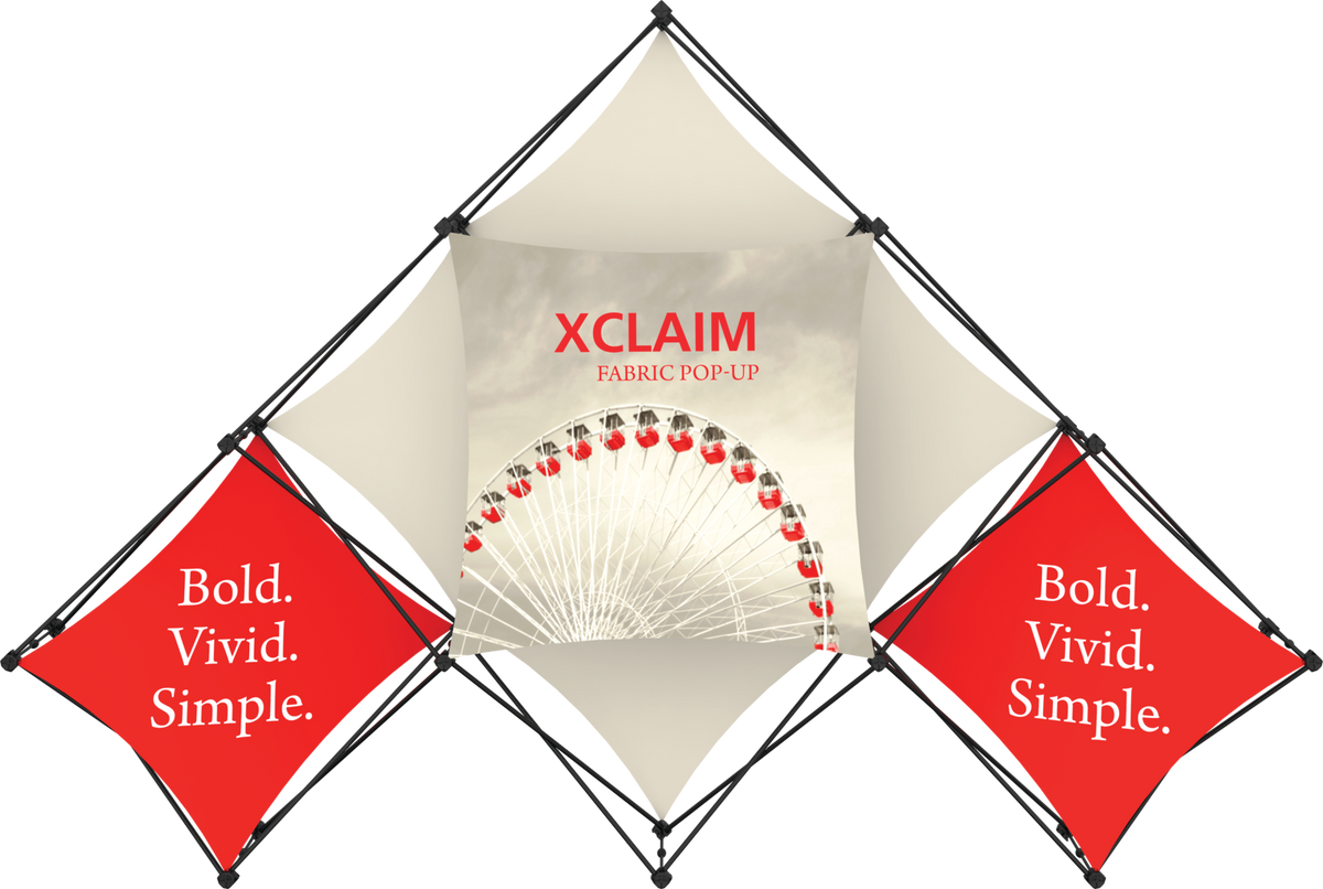 Pyramid Design Menu Display 10ft Xclaim 6 Quad Pyramid Fabric Popup Display Kit 02 (Graphics Only ...