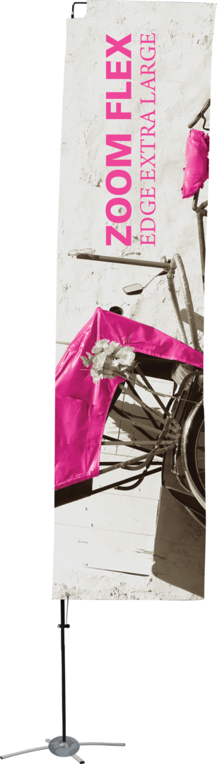 18ft Zoom Flex Extra Large Flag Edge Double-Sided (Graphic Package ...